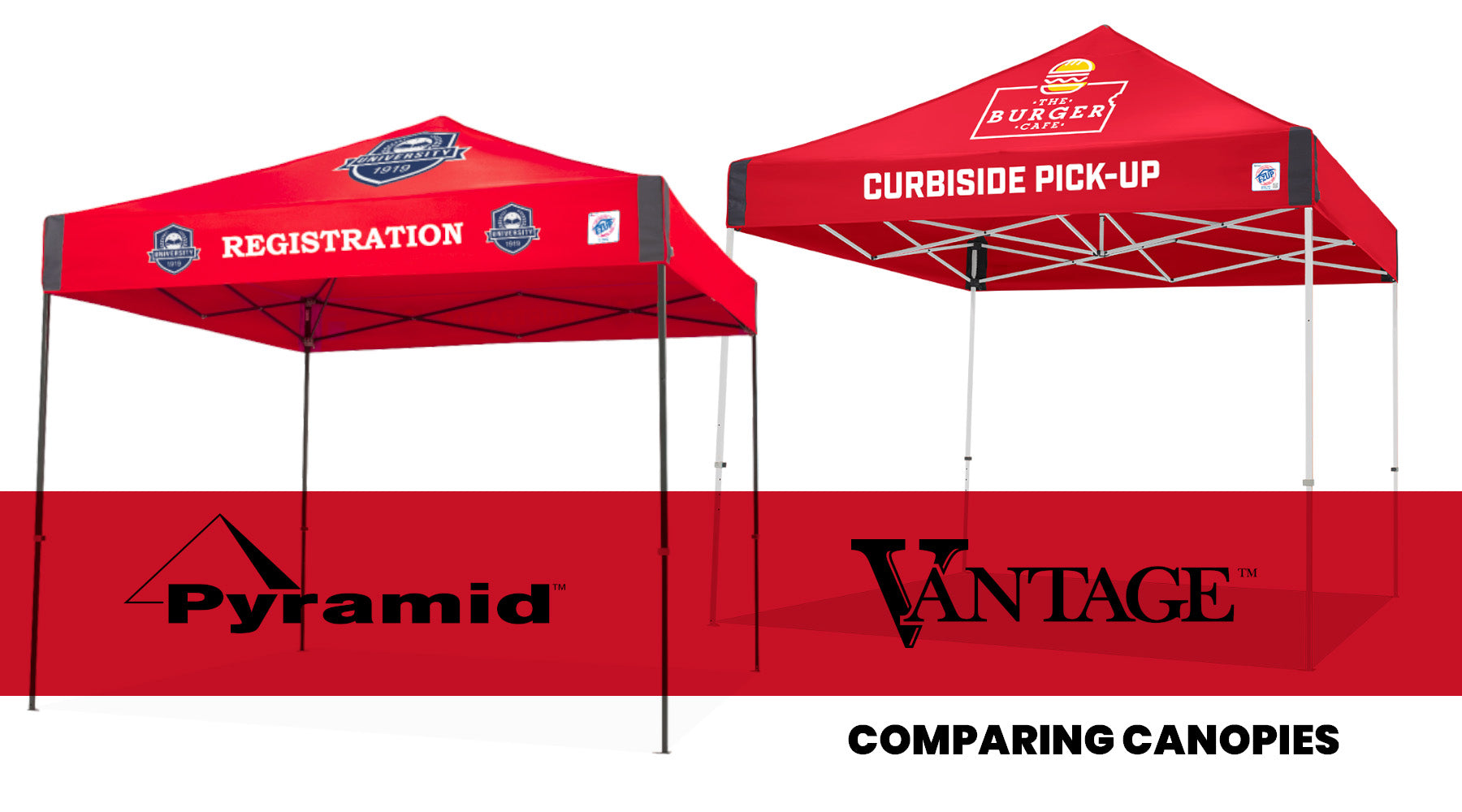 Comparing the E-Z UP® Vantage™ and Pyramid™ Shelters