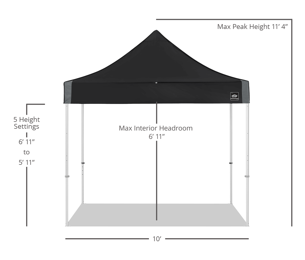 Endeavor® Duralon® X20 10' x 10' Waterproof Canopy