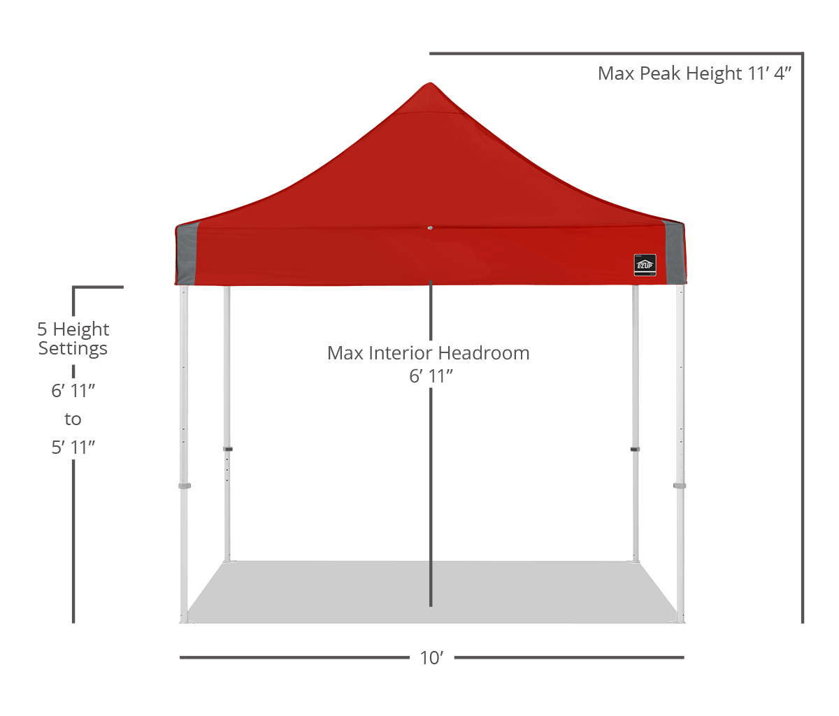 Endeavor® Duralon® X20 10' x 10' Waterproof Canopy