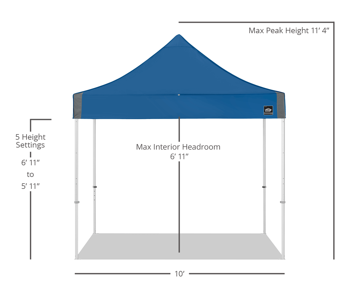 Endeavor® Duralon® X20 10' x 10' Waterproof Canopy