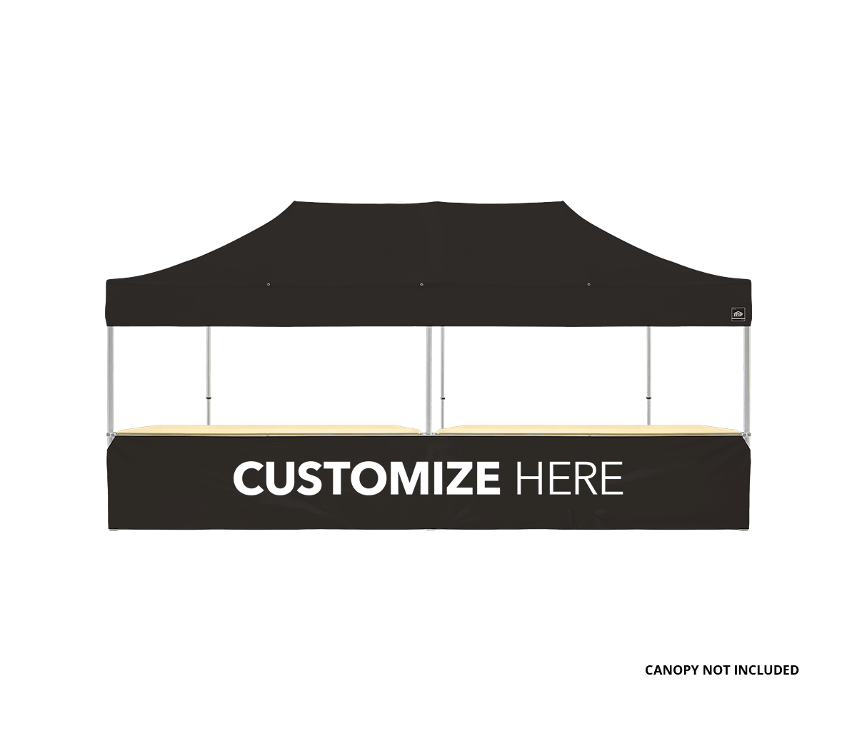Custom Canopy Counter/Bar Top 20 ft Vinyl Black
