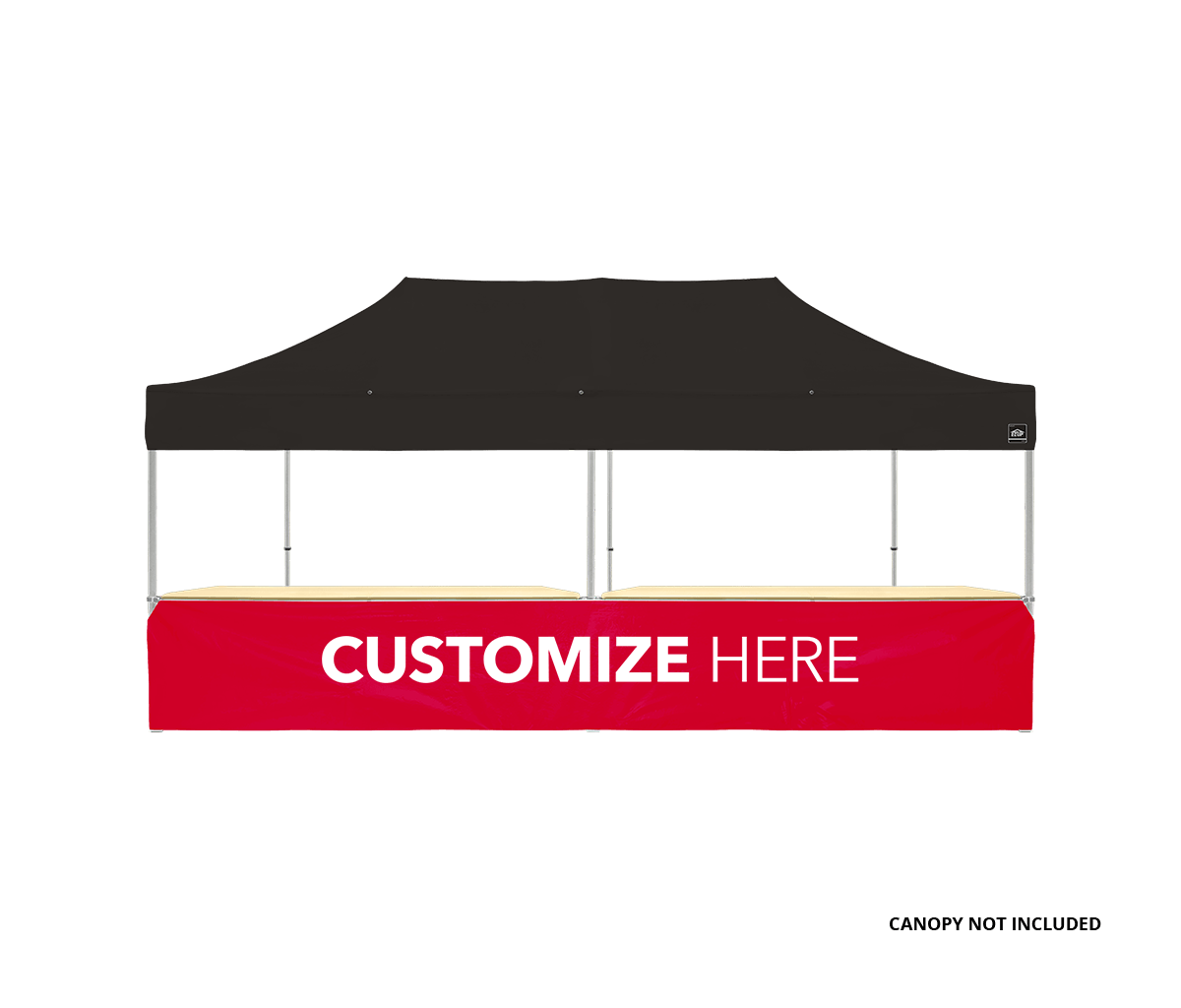 Custom Canopy Counter/Bar Top 20 ft Vinyl Red