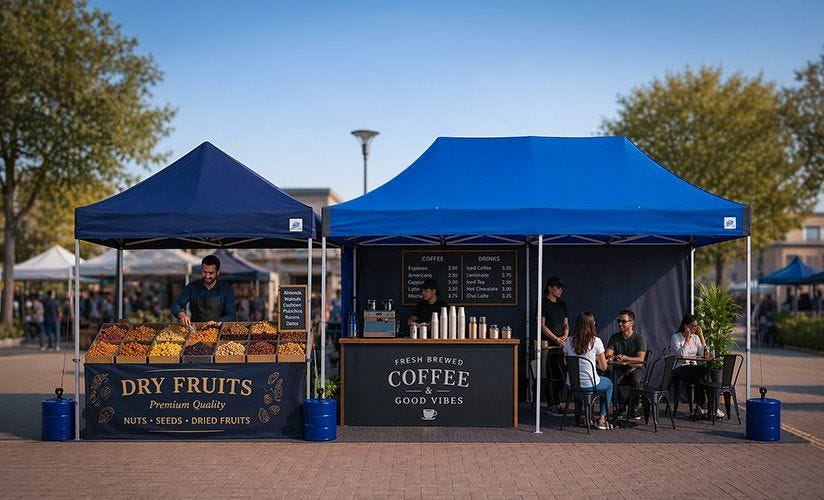 Comparison of 10x10, 10x15 and 10x20 pop-up canopy sizes