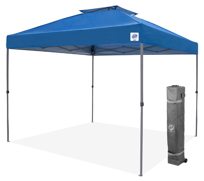 E-Z UP 10x10 pop up tent with roller bag for storage