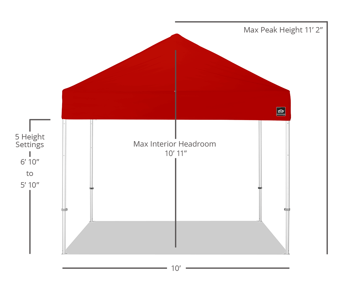 Custom Endeavor® MAX 10' x 10' Canopy