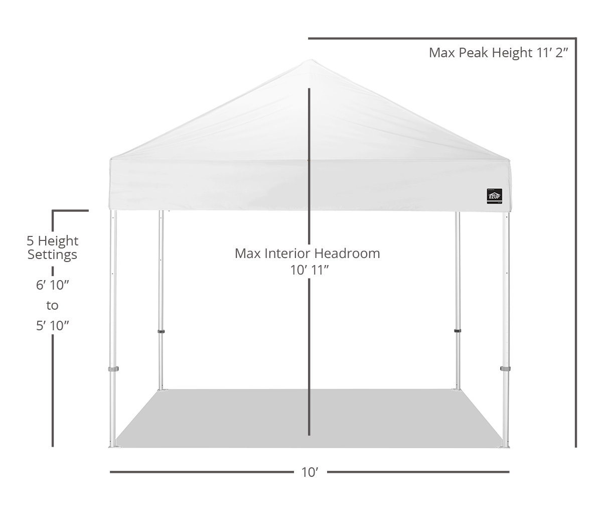 Custom Endeavor® MAX 10' x 10' Canopy