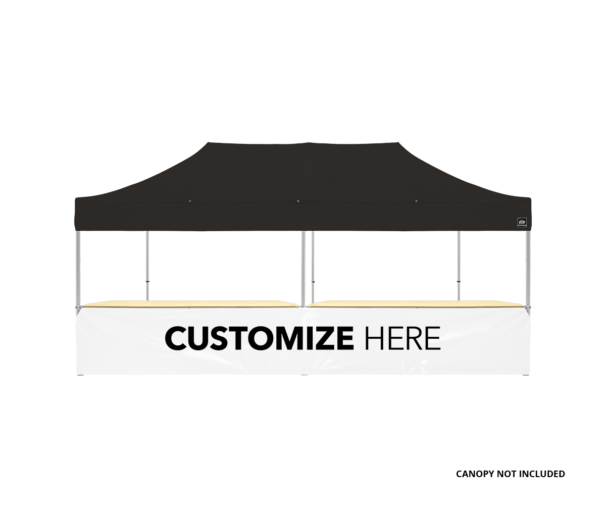 Custom Canopy Counter/Bar Top 20 ft Vinyl White