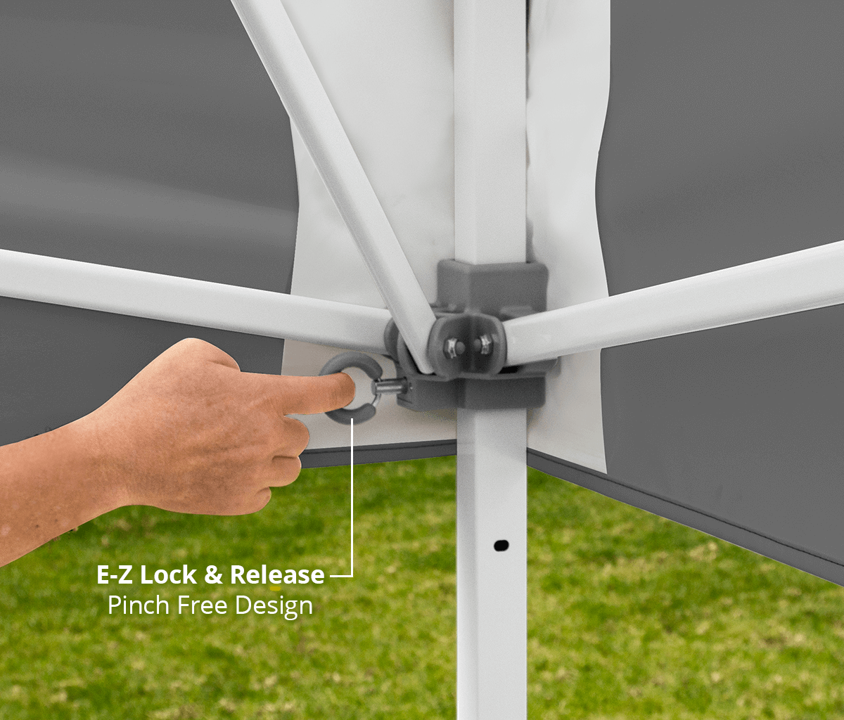 Custom Eclipse® MAX 10x10 heavy-duty canopy with StormRod™ supports