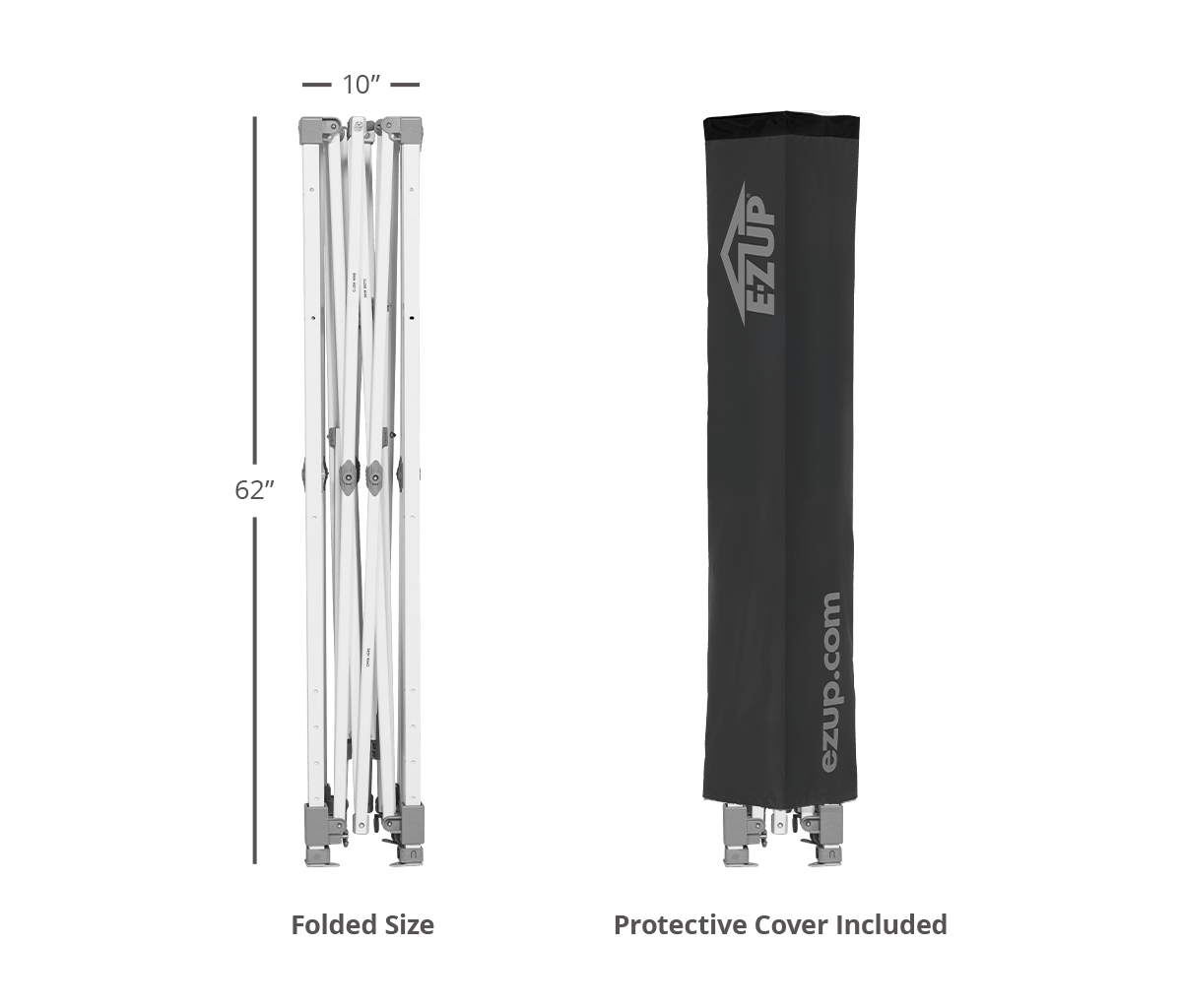 Custom Eclipse® MAX 10x10 heavy-duty canopy with StormRod™ supports