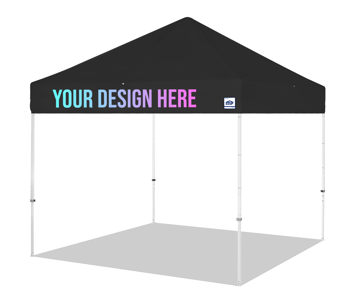 Custom Eclipse MAX 10x10 canopy — 1 Valance, Black