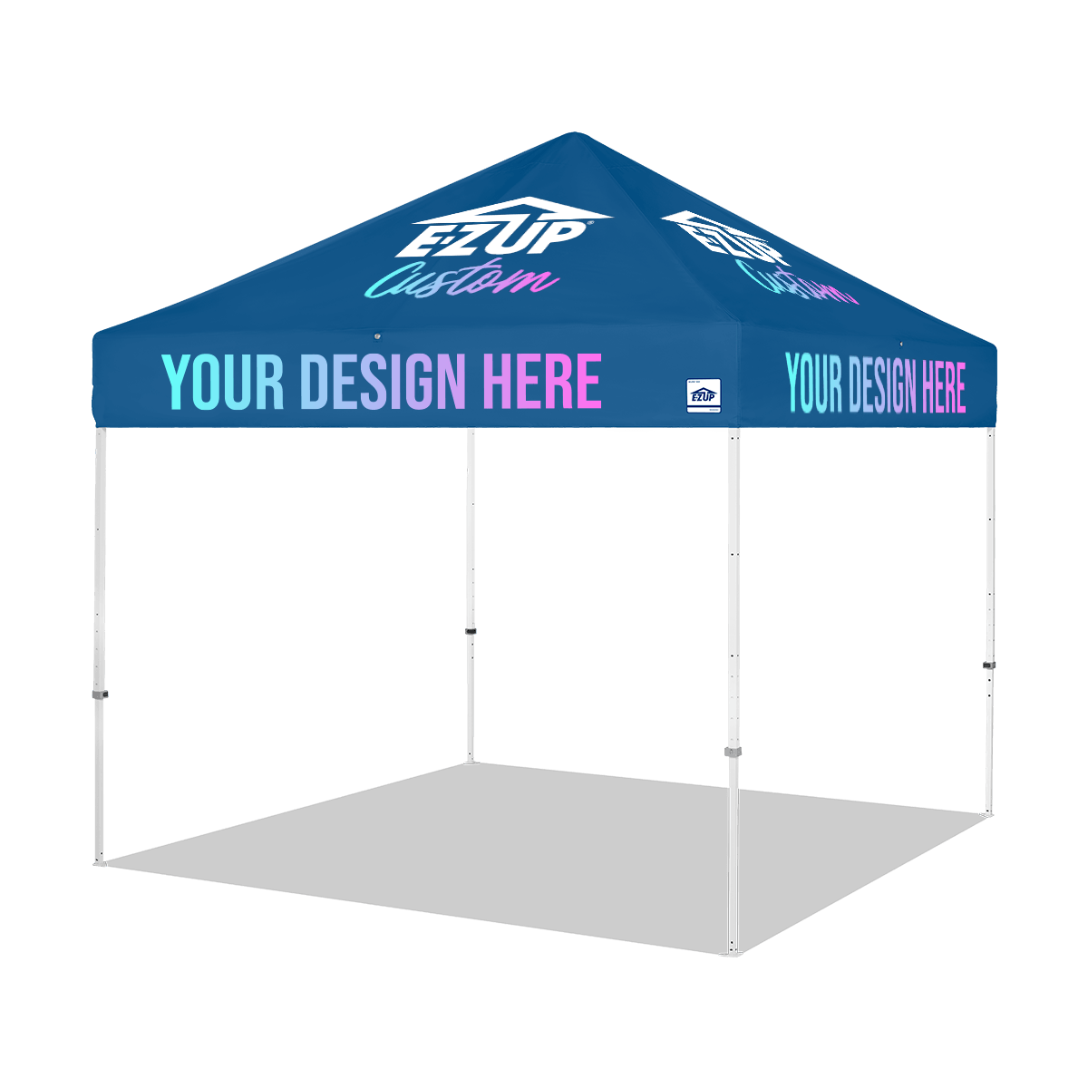 Custom Eclipse MAX 10x10 canopy — Full Coverage Graphics, Royal Blue
