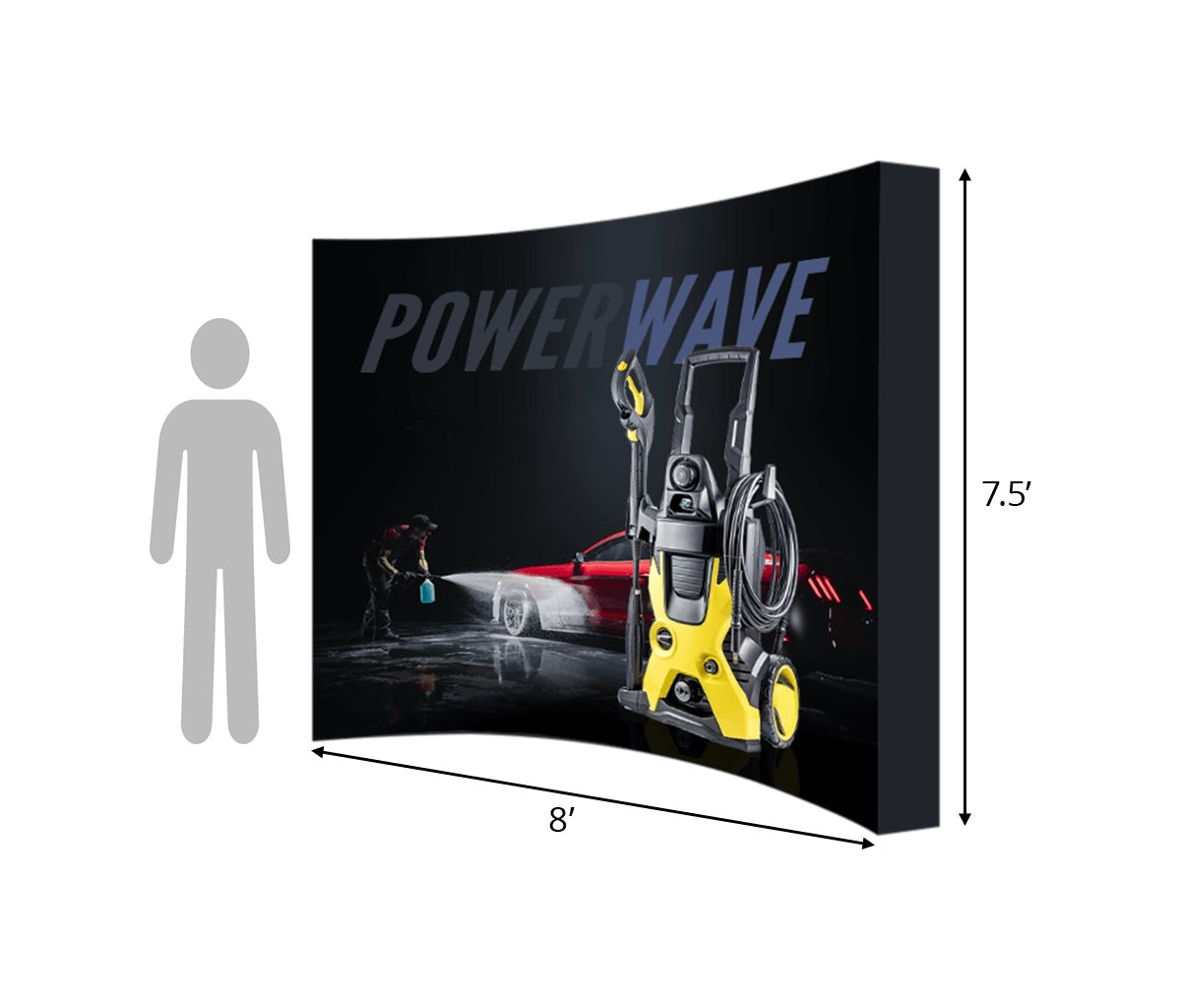 Pop-Up Curved Display Wall