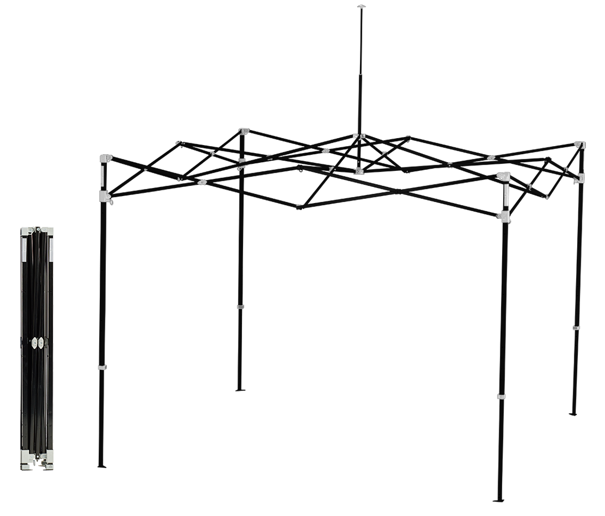 10x10 Black Canopy Steel Frame